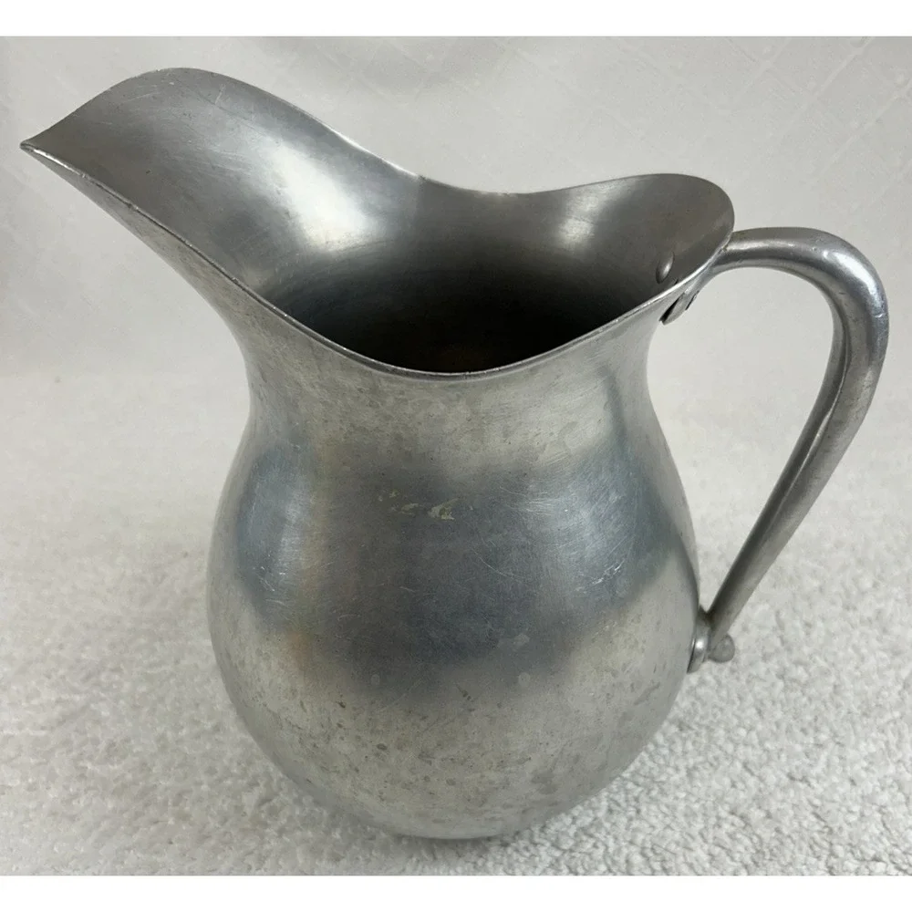 Vintage VIKO Aluminum Pitcher w/Handle Farmhouse Cottage Core Decorative **READ*